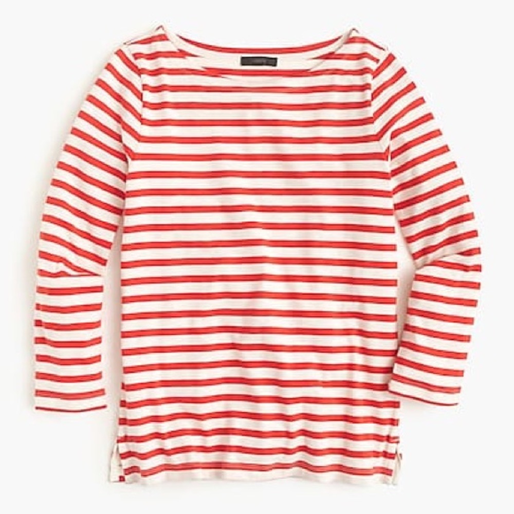 J.Crew Striped Boatneck T-Shirt